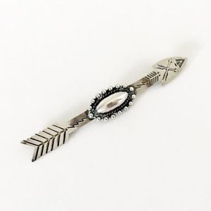Navajo Indian Coin Fred Harvey Arrow Brooch Pin